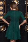 Короткое кашемировое платье темно-зеленого цвета Dalila